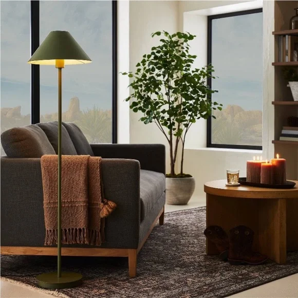 Studio McGee Green Stick Metal Floor Lamp (Includes LED Light Bulb)